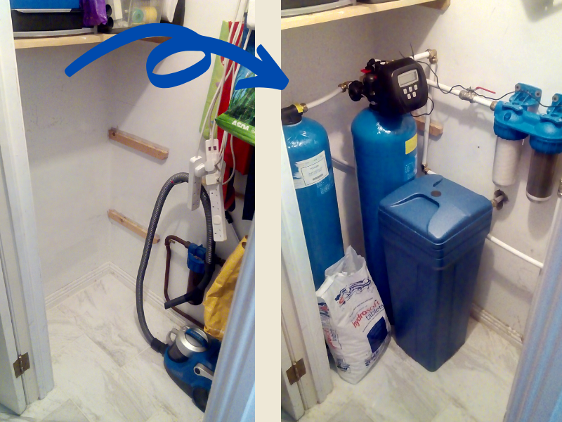 water treatment system, chlorine removal, water softener